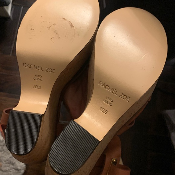 Rachel Zoe Leather Wedge Platform Brown Size:10.5 - Picture 3 of 3